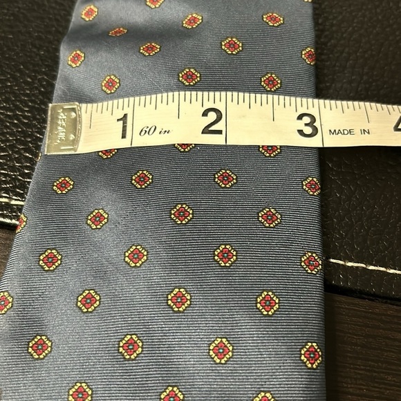 GIVENCHY Monsieur Silk Neck Tie Gray Blue Luxury Simple Minimal Italy - Picture 8 of 8